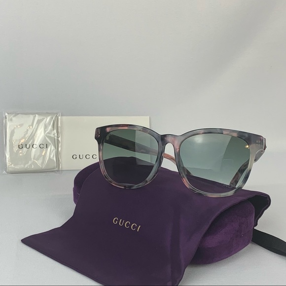 ❌SOLD❌GUCCI GG0232SK 004 Purple Havana Oval Grey - Picture 5 of 16